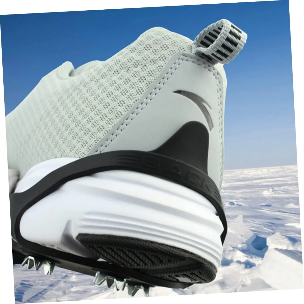 1 Pair 10 Ice Grips for Shoes Shoe Hiking Boots Crampons Ice Spikes Cleats Crampons for Hiking