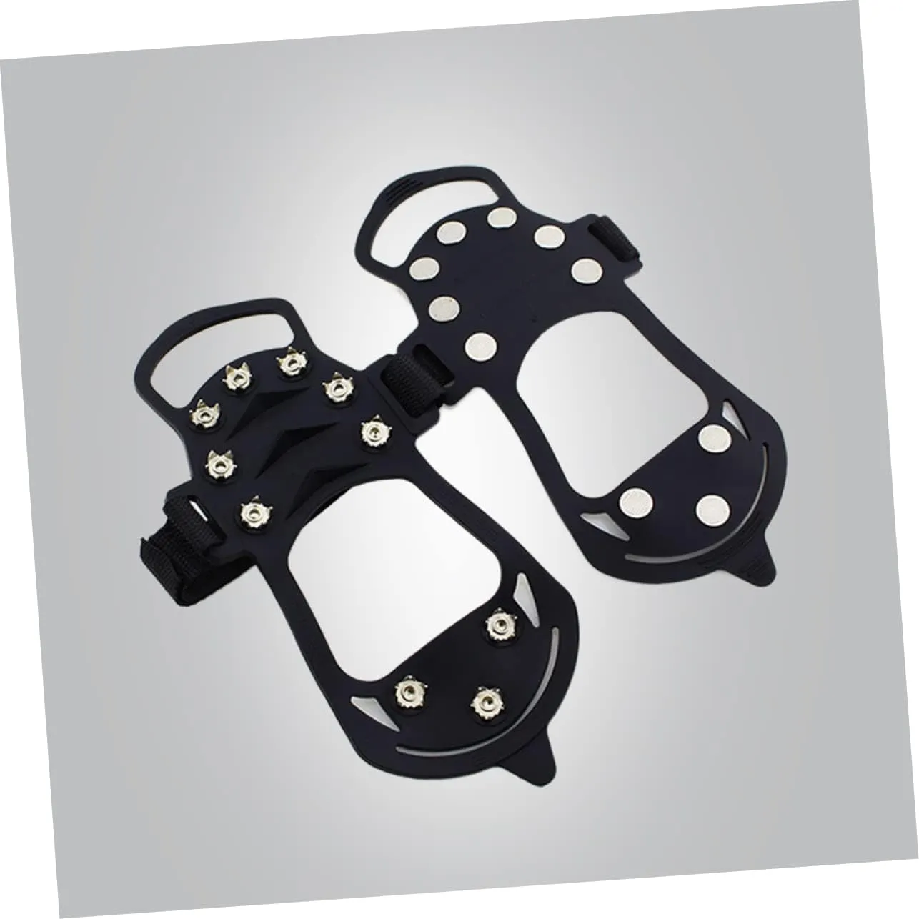 1 Pair 10 Ice Grips for Shoes Shoe Hiking Boots Crampons Ice Spikes Cleats Crampons for Hiking