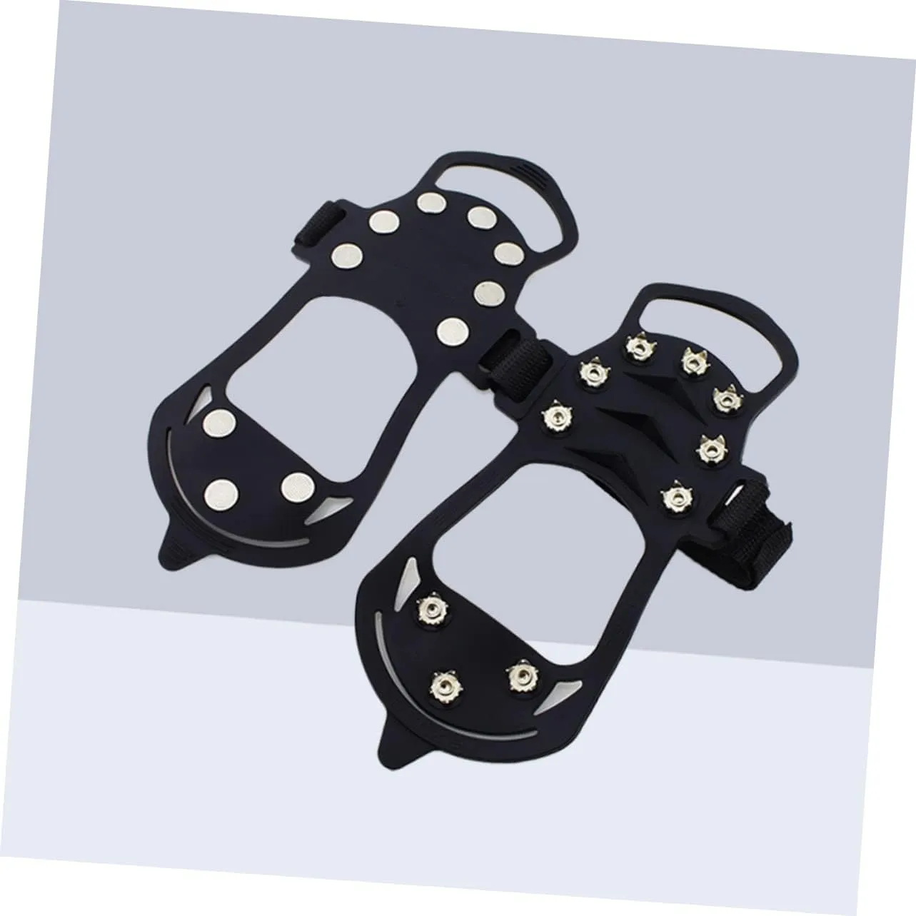 1 Pair 10 Ice Grips for Shoes Shoe Hiking Boots Crampons Ice Spikes Cleats Crampons for Hiking