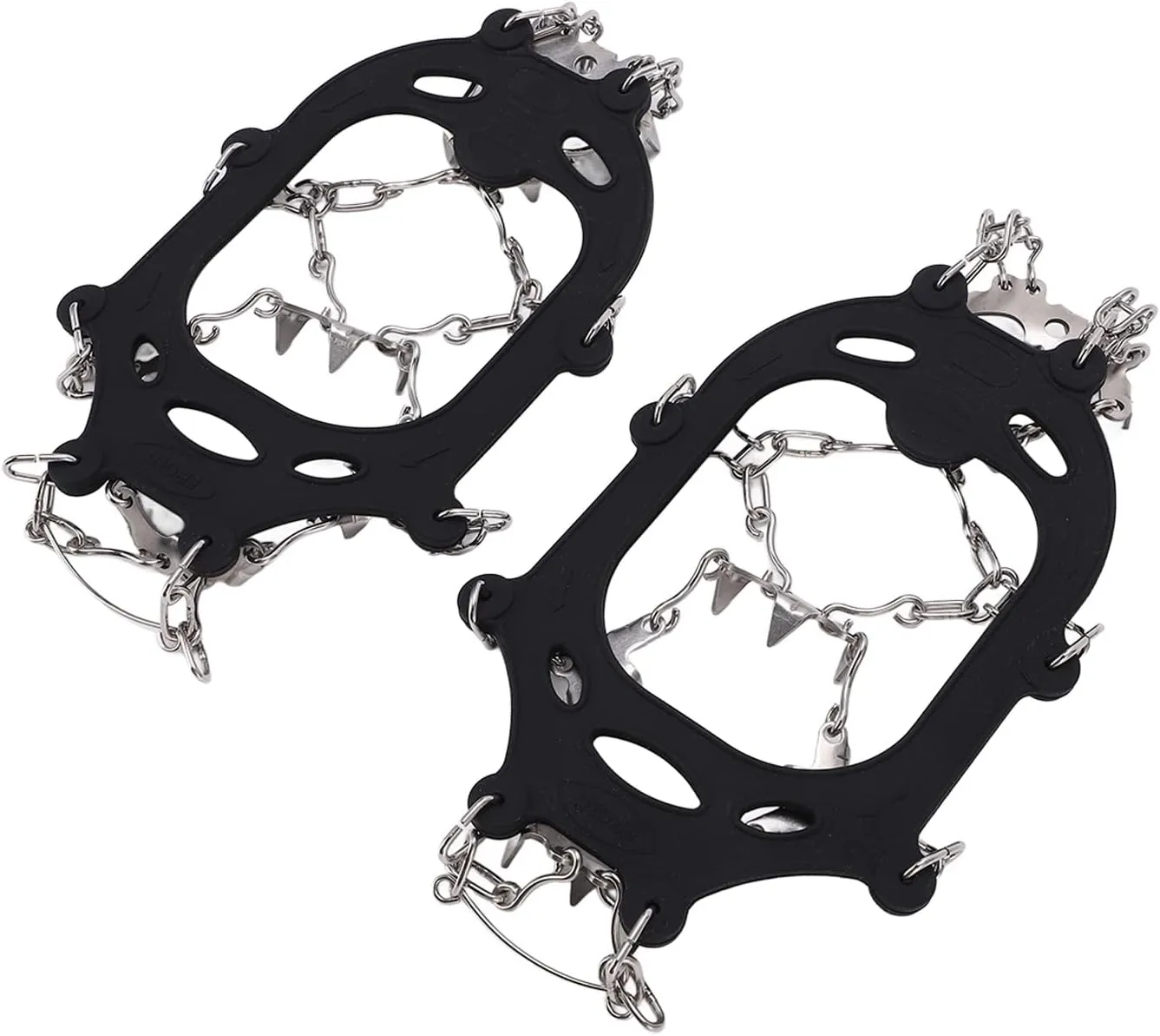 1 Pair 19 Steel Teeth Ice Gripper Traction Cleats Crampons Non Slip Snow Spike Shoes Cover