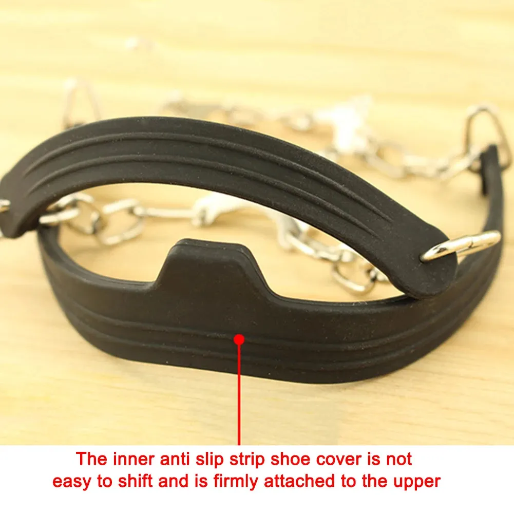 1 Pair Anti-Slip Ice Gripper Crampons – 6-Tooth Steel Snow Cleats for Boots