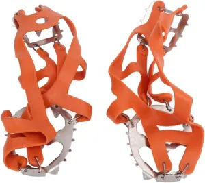 1 Pair Set 18 Tooth Crampons Snow Hiking Cleats Anti Slip Shoe Grips Snow Traction Crampons Mountaineering Ice Cleats for Winter Climbing