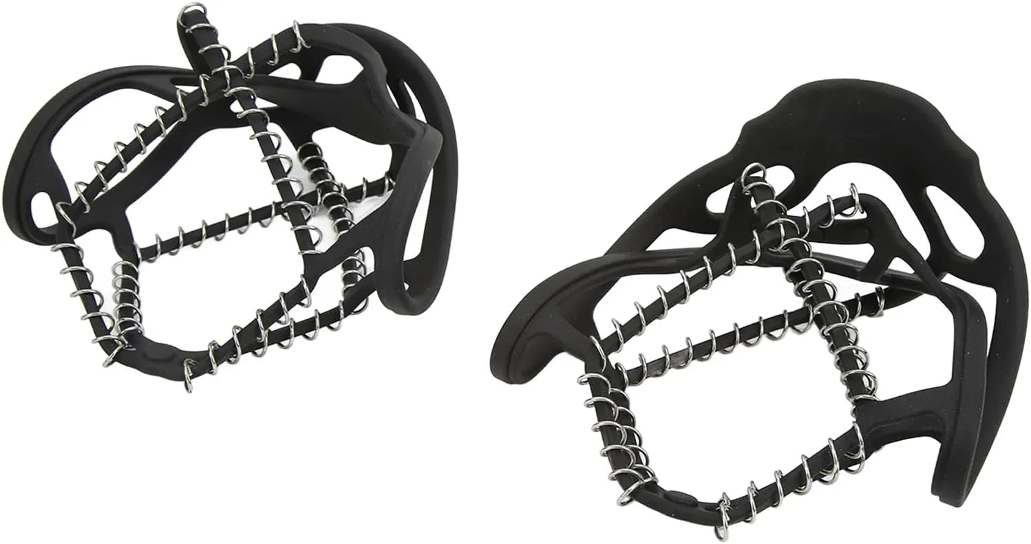 1 Pair Spring Ice Crampon Shoe Covers Anti Slip Walk Traction Cleats for Walking On Snow Ice