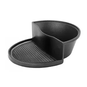 1 PC 2 in 1 Cast Iron Ribbed Fry Pan Skillet Griddle BBQ and Steamboat Hot Pot