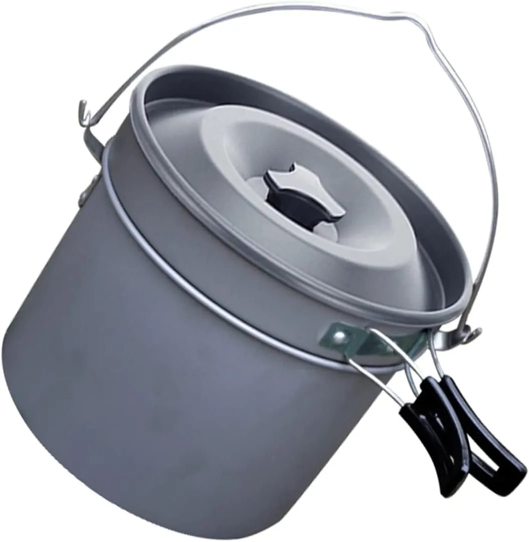 1 Set Camping Hanging Pot for Camping Gear Extinguisher Unit Collapsible Camping Tableware Canister Camping Stove Kettle Mini Camping Cookware Backpacking Cook Tool Aluminum Oxide