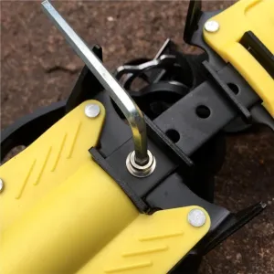 10 Teeth Crampons Stainless Steel Crampons 1 Pair Snow Walk Traction Cleats Ice Cleats Traction Anti-Slip Shoes Ice Gripper Ice Snow Grip for Walking,Jogging, Climbing and Hiking(Yellow)