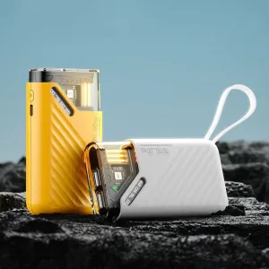 10000mAh Mini Portable Power Bank Comes With Cable - Digital Display Fast Charging