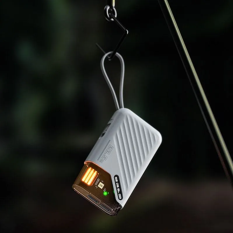 10000mAh Mini Portable Power Bank Comes With Cable - Digital Display Fast Charging