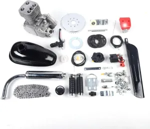100CC Bicycle Motor Kit, 2 StrokeBicycle Motor Kit Bike Motorized Petrol Gas Engine Set, for Most 26" /28" Bikes Bicycle Scooter