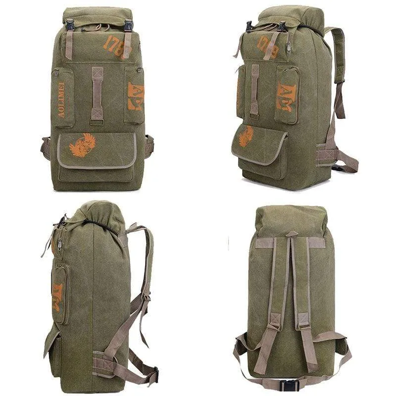 100L Camping Canvas Rucksack