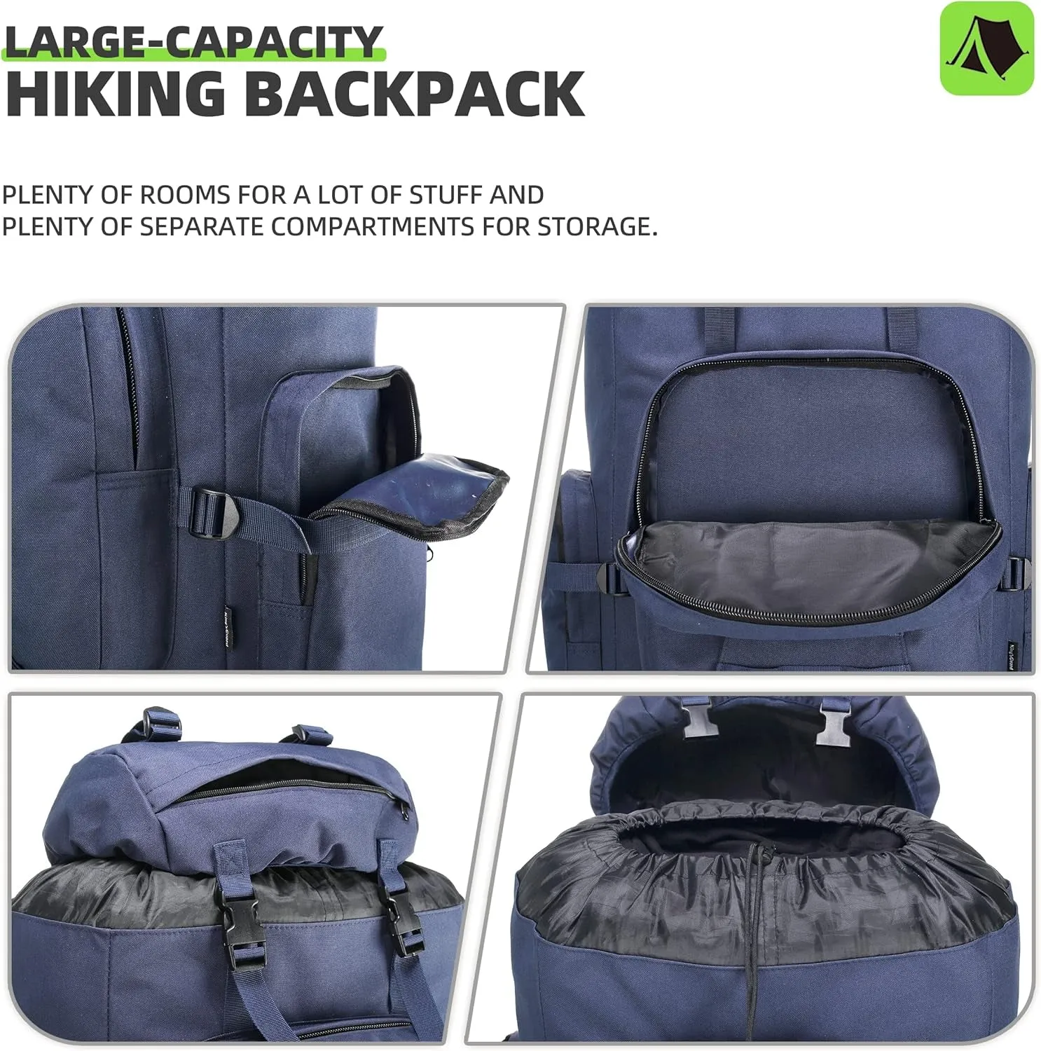 100L Camping Hiking Backpack Molle Rucksack Military Camping Backpacking Daypack