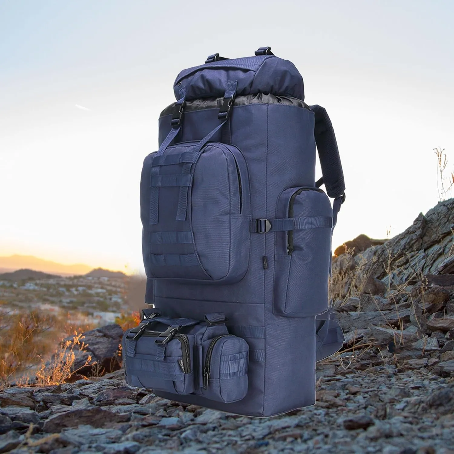 100L Camping Hiking Backpack Molle Rucksack Military Camping Backpacking Daypack