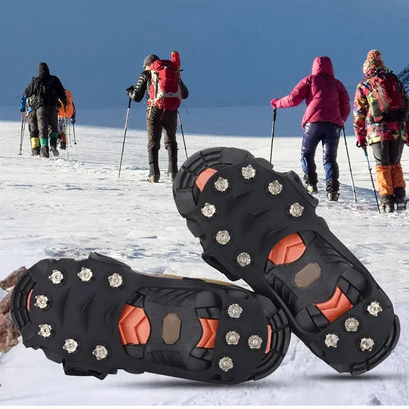 11 Teeth Crampons – Anti-Slip Ice Grippers for Hiking, Climbing, and Winter Shoes