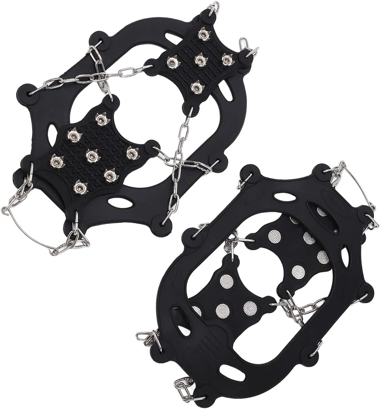 12 Tooth Crampons Shoe Cover Stainless Steel Ice Climbing Shoe Gripper for Outdoor Activities Winter