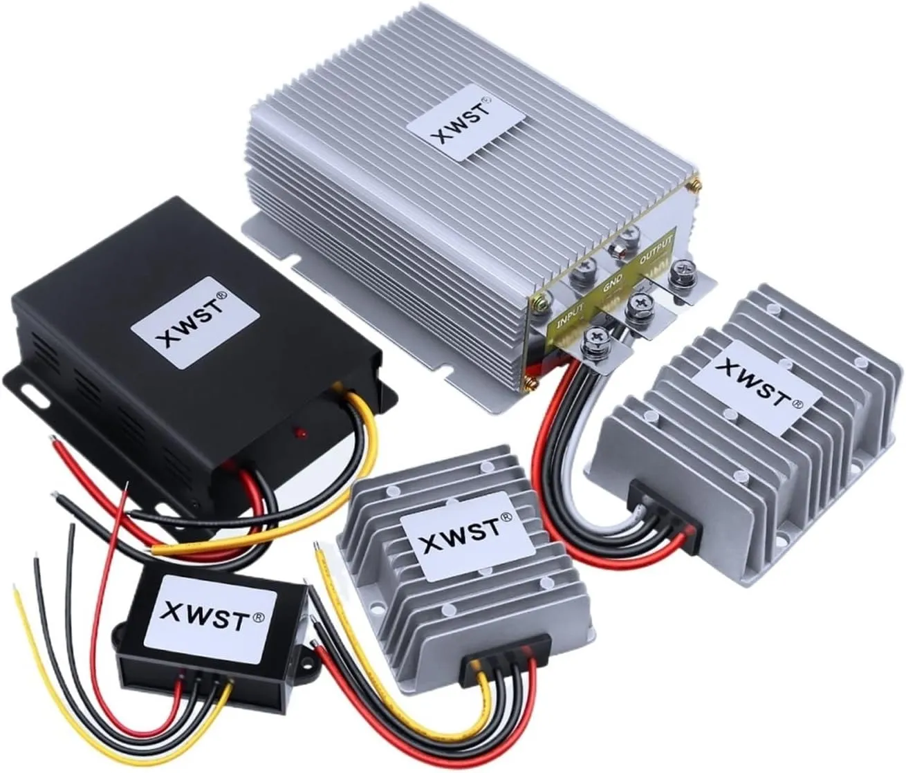 12V to 28V DC DC Boost Converters Step Up Power Supply Inverter 1-40A Voltage Regulator Stabilizer Module for Solar(20a Aluminum XL)