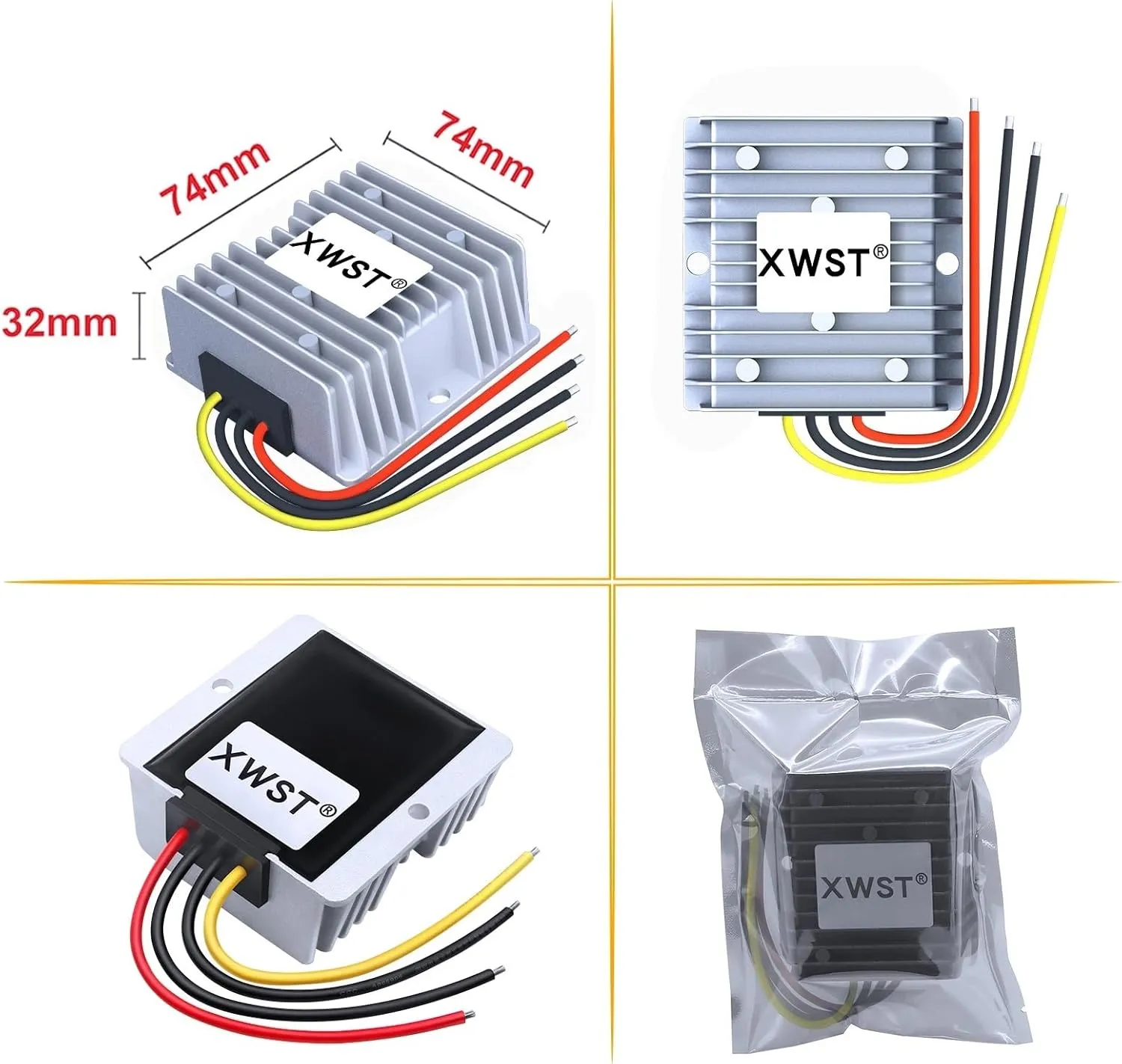 12V to 28V DC DC Boost Converters Step Up Power Supply Inverter 1-40A Voltage Regulator Stabilizer Module for Solar(20a Aluminum XL)