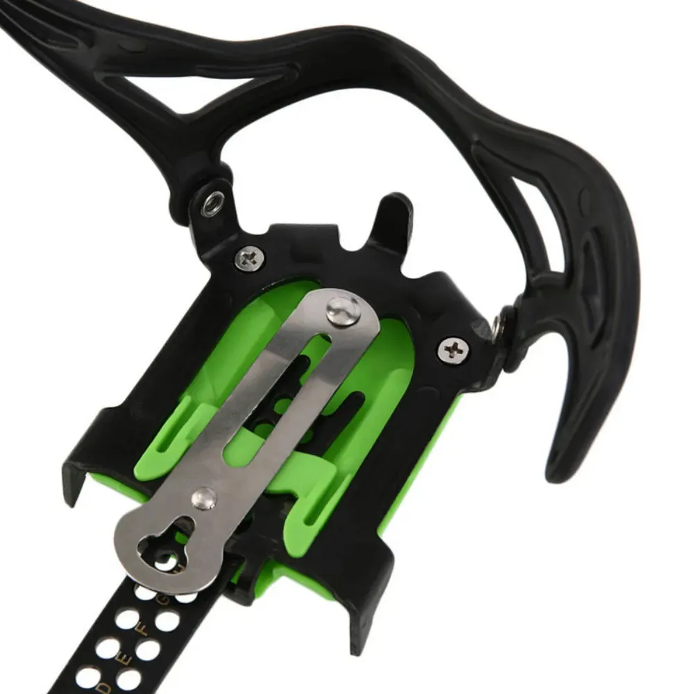 14-Tooth Steel Ice Crampons – Non-Slip Snow Grippers for Skiing, Hiking & Climbing