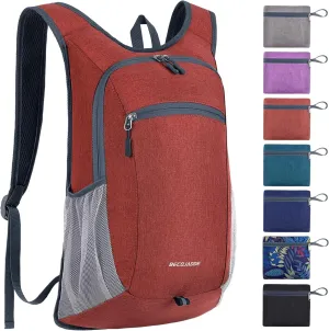15L Hiking Backpack Small Travel Backpack Lightweight Packable Backpacks Casual Daypack for Women and Men, Red