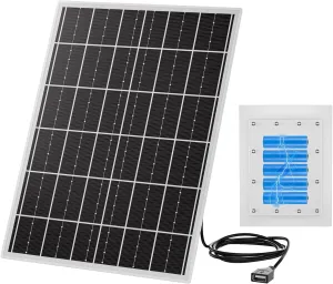 15W 5V Solar Panel for Outdoor Security Camera with 20Ah LiFePO4 Battery - Monocrystalline Solar Panel Kit, MPPT Control Board & USB Output Solar Charger for Trail Camera, Light, Router