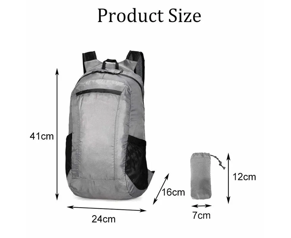 16L Ultra Lightweight Water Resistant Backpack for Hiking-Orange