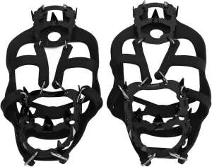 18 Spikes Crampons, Crampons Ice Cleats, Walk Traction Ice Snow Grip Cleats for Hiking Walking Climbing