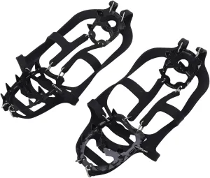 18 Teeth Ice Traction Cleats, Silicone Stainless Steel Crampons for Winter Climbing, Fishing, Ice Walking