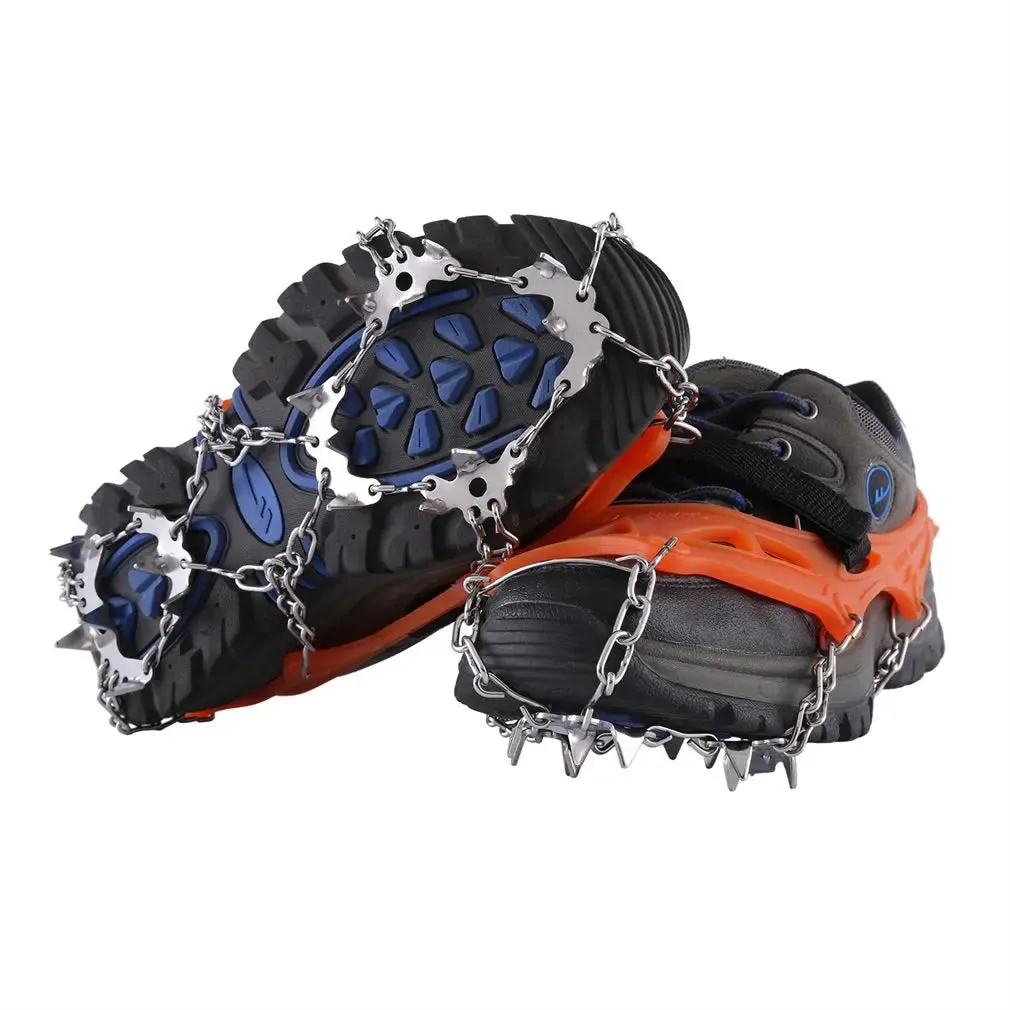 19-Teeth Anti-Skid Climbing Crampons - Mini Spikes for Ice and Snow Traction, Perfect for Walking, Jogging, and Hiking