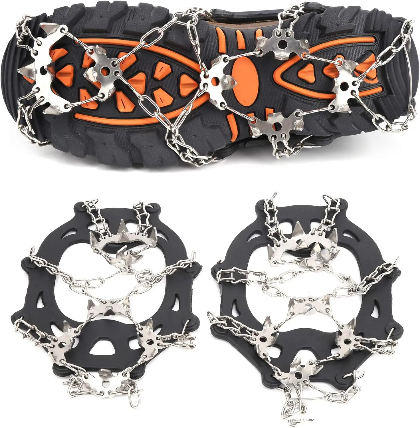19 - Teeth - Slip Snow Climbing Crampons - Outdoor Mountaineering Spikes for
