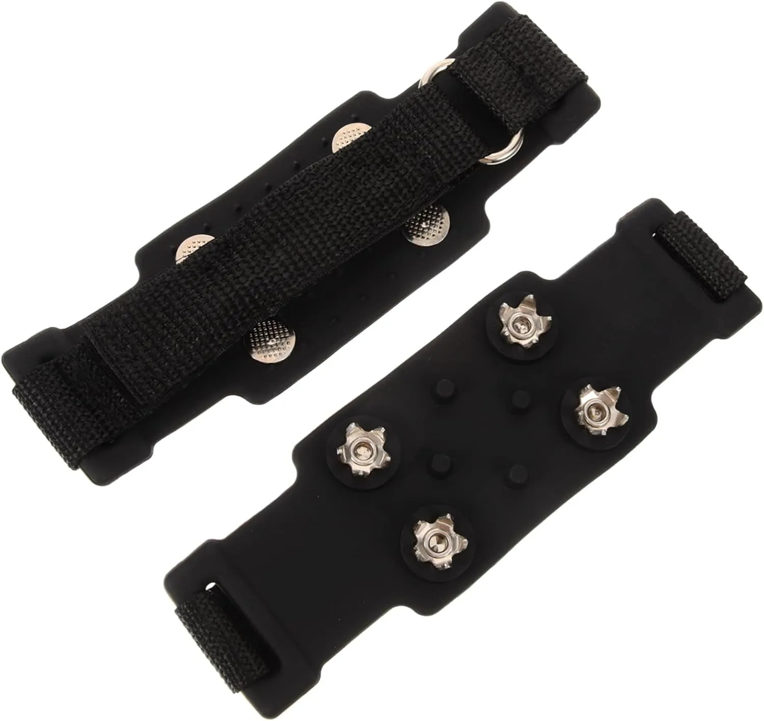 1pair Ice Cleats for Shoes Non- Snow Grippers Easy to Install Crampons for Outdoor Walking and Climbing Practical and Flexible Design for Activities