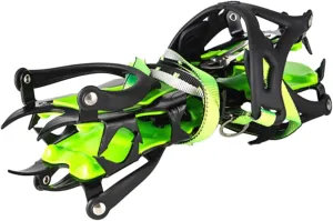 1Pair Slip Ice Crampons for Outdoor Climbing Teeth Manganese Grippers Durable TPU Material Winter Traction Device for Hiking Walking and Mountaineering Fits