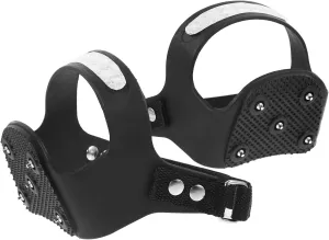 1Pairs Outdoor Silicone Spikes Ice Snow Grips Crampons Teeth Traction Cleats for Shoes Safe Protection for Jogging Climbing Hiking Black