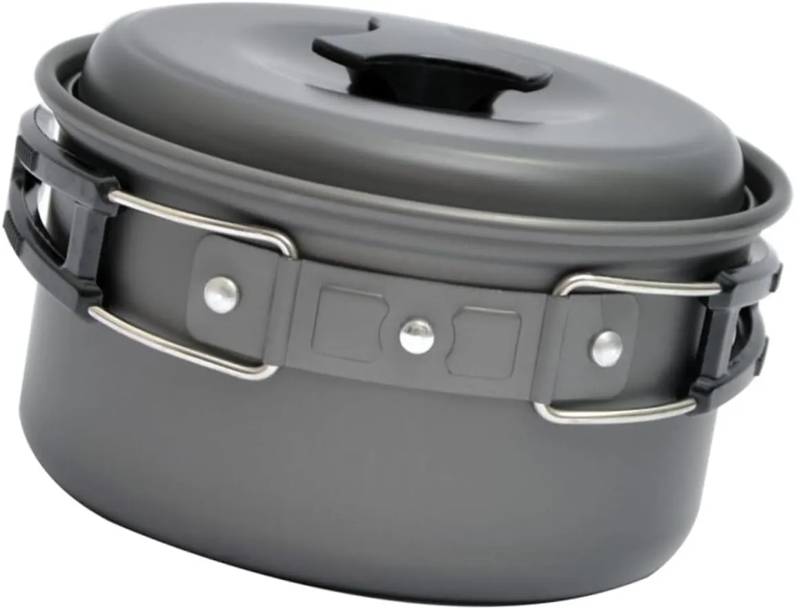 1Pc Folding Camping Pot Lightweight Cooking Pot for Hiking Outdoor Adventures Easy to Clean Convenient Storage Essential Camping Cooking Gear for One Person