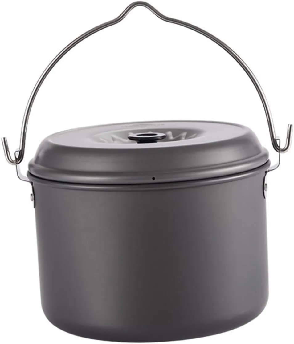 1pc Outdoor Pot Camping Stove Camping Fan Barbecue Camping Frying Pan Tent Stove Camping Cookware for Open Fire Grill Pan Camping Tripod for Cooking Cookware Camping Hard Alumina