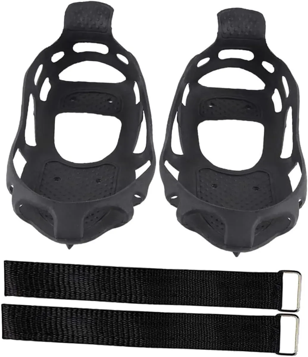 1set - Ice Grippers for Shoes Tooth Crampons for Hiking Climbing and Outdoor Activities Lightweight and Portable Snow Traction for Sports and Work