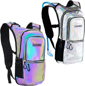 2 Colors of Medium Hydration Pack Bundle - Luminous Green and Holo Silver