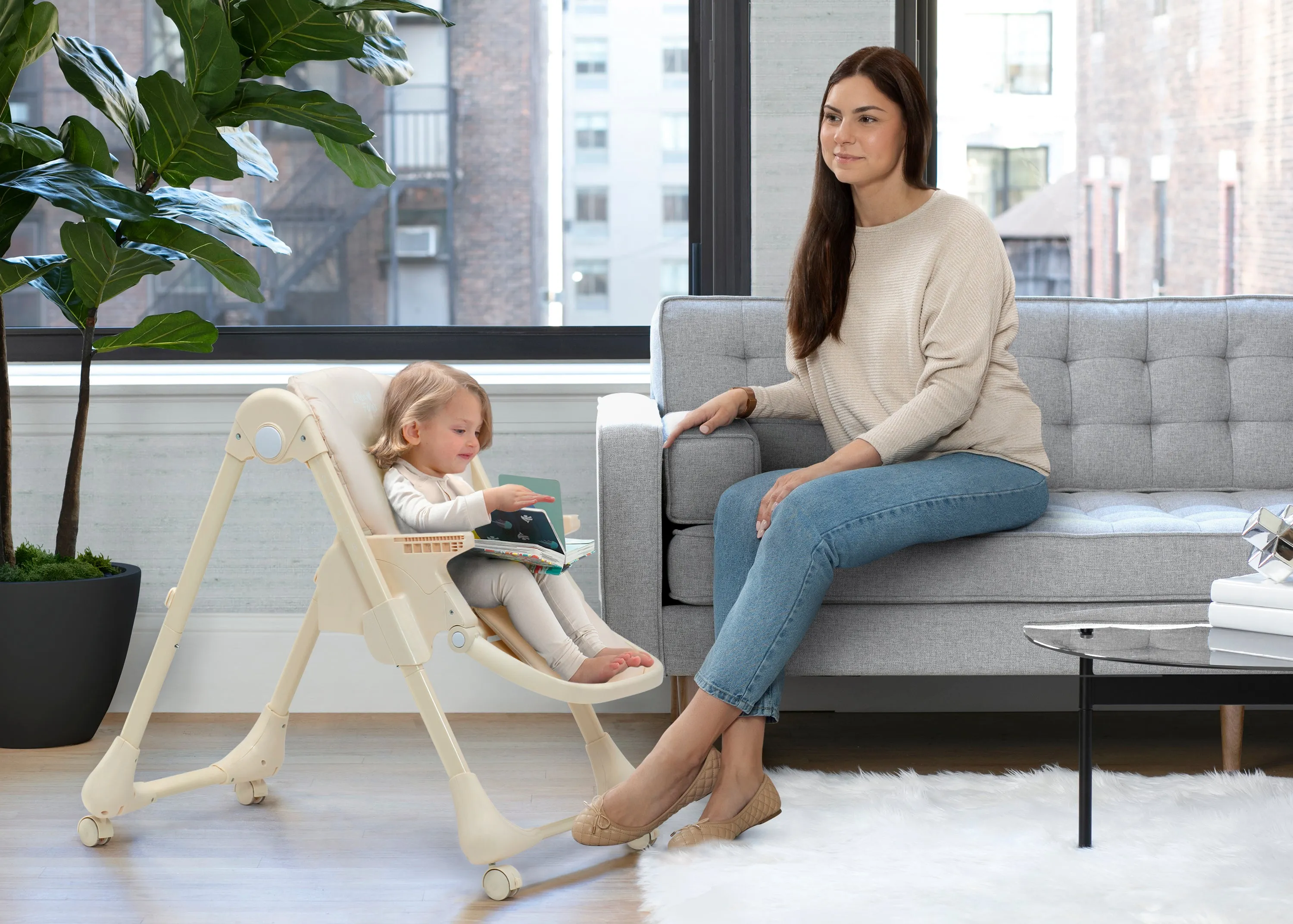 2-in-1 SlimFold High Chair for Babies and Toddler