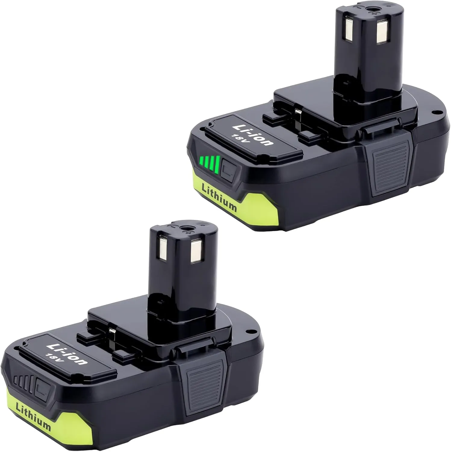 2 Pack 18V 3.0Ah Lithium Replacement Battery Compatible with Ryobi 18V Cordless Power Tools, Replacement for 18V Battery P102 P103 P104 P105 P106 P107 P108