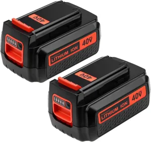 2-Pack 3600mAh Lithium ion 40 Volt LBX2540 Replacement Battery Compatible with Black and Decker 40V Battery LBX2540 LBX1540 LBX2040 LBXR36 LBXR2036 LBXR36-2 LST540 LCS1240 LST136W Power  Tools(Red)