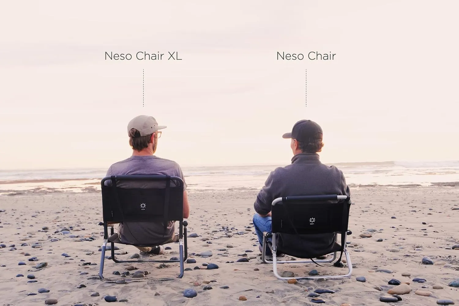 2 Pack of Neso Lightweight Water Resistant Beach Chairs with Shoulder Strap and Slip Pocket - Folds Thin (Lehua Red)