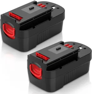 2-Pack [Upgraded to 3600mAh] HPB18 Replacement for Black and Decker 18V Battery Compatible with Black and Decker 18 Volt Battery Ni-Mh 244760-00 A1718 FS18FL FSB18 Firestorm Cordless Tools (Black)