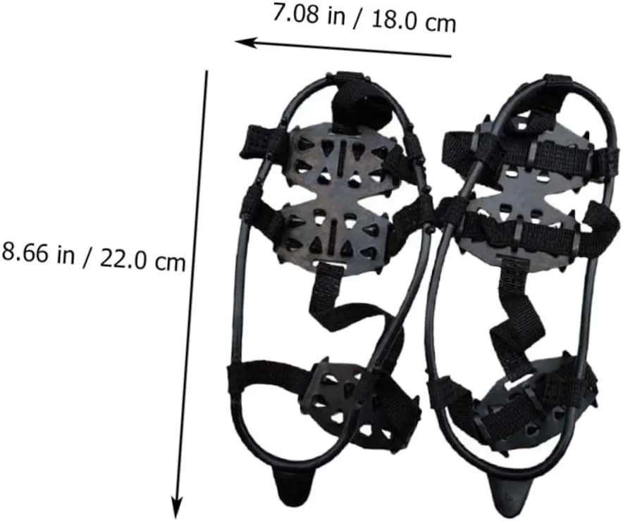 2 Pairs Crampon Non-Slip Shoe Covers Crampons for Hiking Boots Snow Crampons 19- Shoes Cover Ice