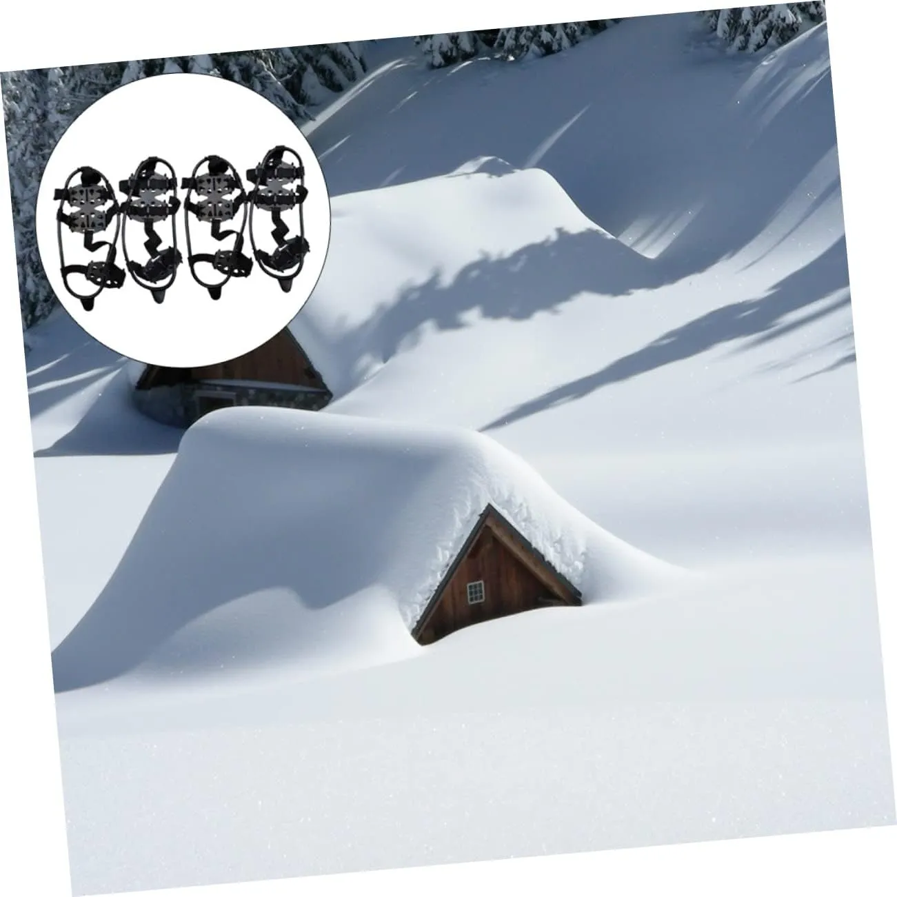 2 Pairs Crampon Non-Slip Shoe Covers Crampons for Hiking Boots Snow Crampons 19- Shoes Cover Ice