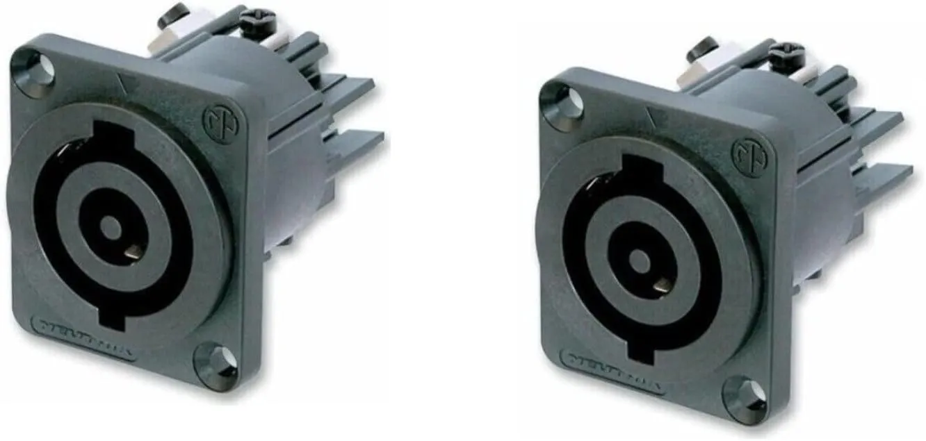 (2) Two Genuine NEUTRIK NAC3MP-HC PowerCON 250V32A Chassis Connector Power Input