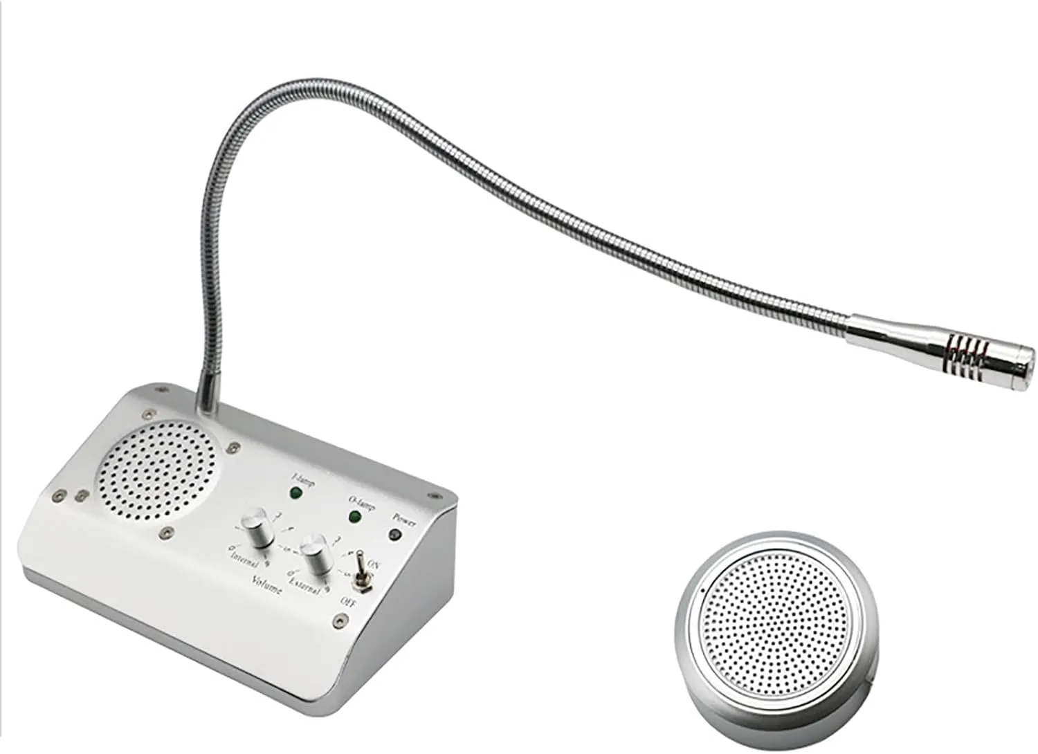 2-Way Window Intercom, Distortion Rate: 100Hz~15KHz, Long Microphone Rod, High Sound Quality, Reduce Noise/Echo/Howling, Used in Scenic Spots, Stations