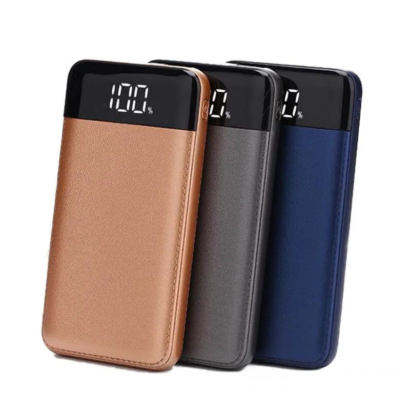 2018 New LCD 20000mah Power Bank 2USB External Mobile Quick Charger Power Bank Battery Portable Power Bank for Phone 18650