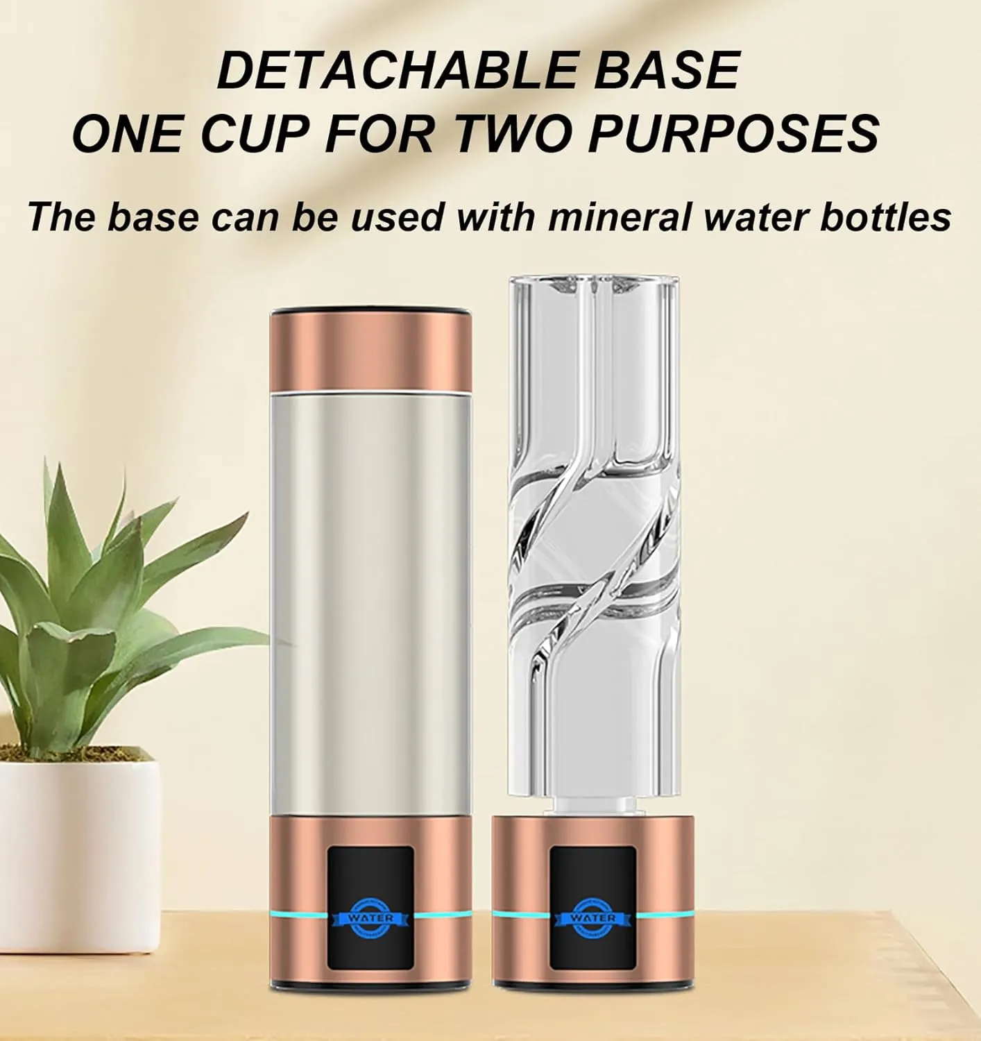 2024 Premium Hydrogen Water Generator, up to 2500-3000ppb Hydrogen-Rich Water Bottle, Advanced SPE/PEM Technology, OLED Display, Rechargeable Battery