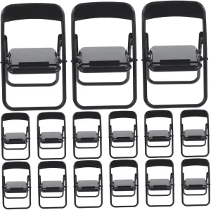 20pcs Miniature Chair Models Folding Chair Ornaments for Dollhouse Decor Lightweight Realistic Furniture Model for DIY Projects and Life Scene Decoration