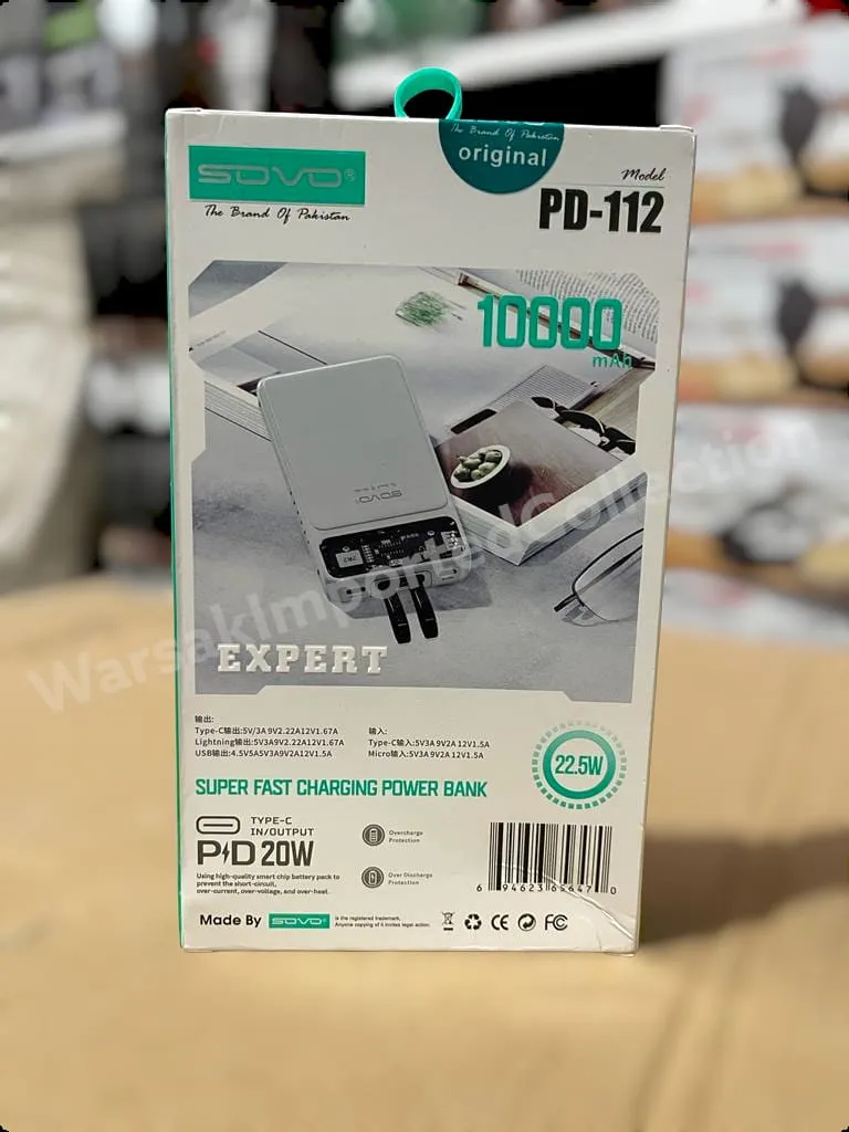 20W Fast Charging Power Bank 10000mAh