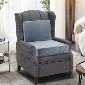 20x20x4 Inch Recliner Cushions for Elderly, Gray Memory Foam Extra Large Seat Cushion, Non-Slip Recliner Cushions with Back Support Cushions, Thick and Supportive Back Lumbar Support