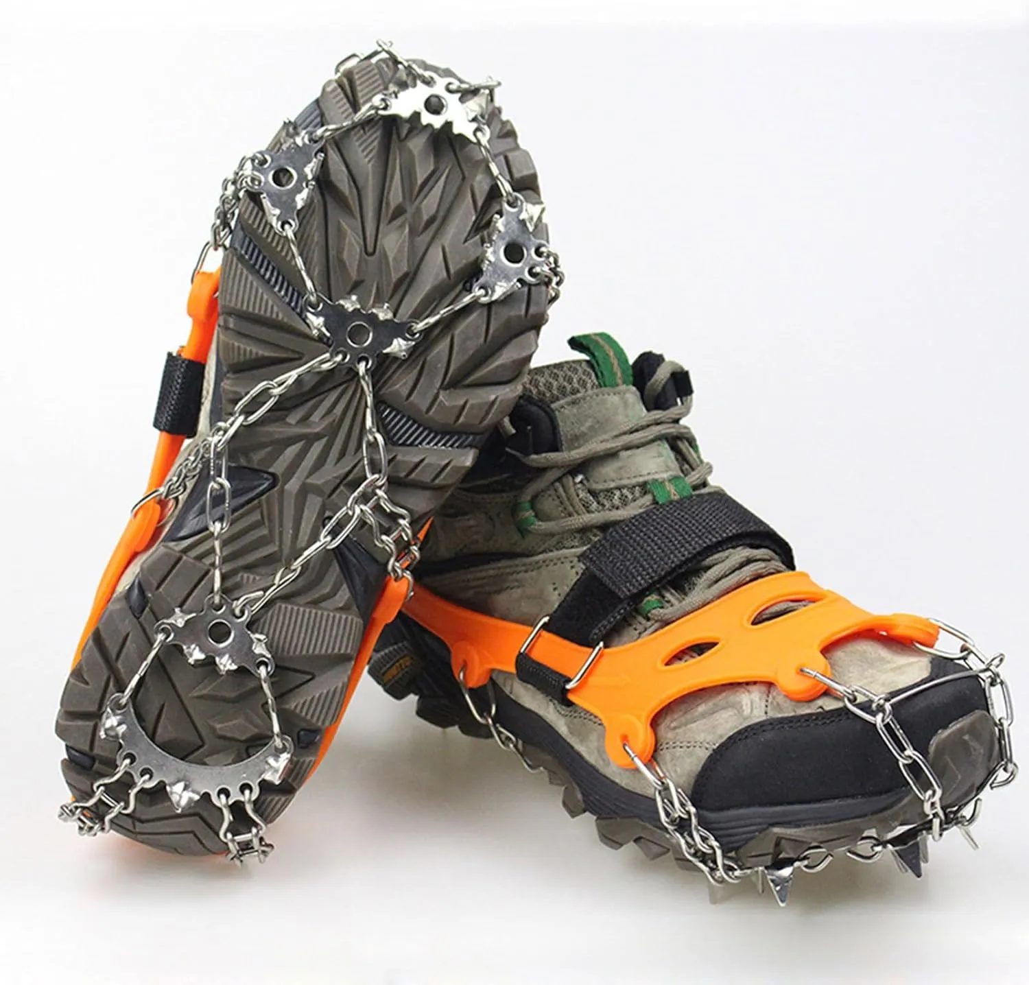 23 Spikes Snow Ice Grips Fit Boot/Shoes for Adults Hiking Walking Crampons Ice Cleats Safety Traction Cleats